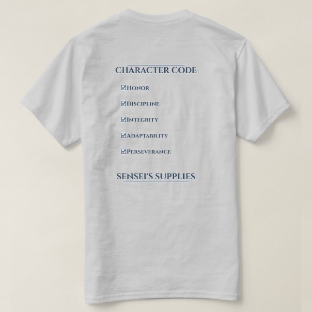 T-shirt Code de caractère (Design dos)