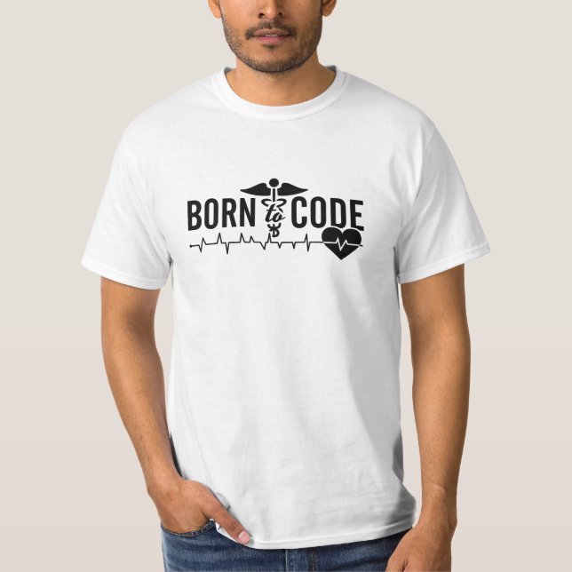 T-shirt Code de codage ICD du programmeur de code Médicale (Devant)