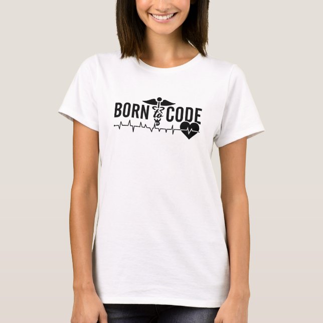 T-shirt Code de codage ICD du programmeur de code Médicale (Devant)
