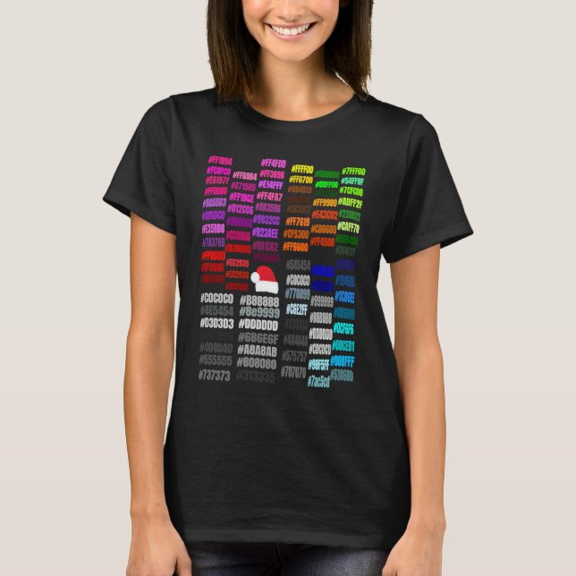 T-shirt Code de couleur hexadécimal pour les concepteurs d (Devant)