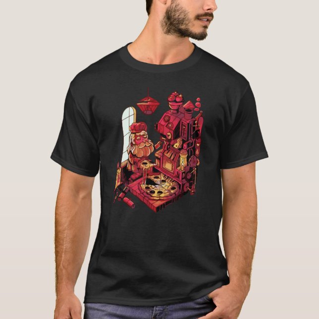 T-shirt Code de la pizza Da Vinci (Devant)