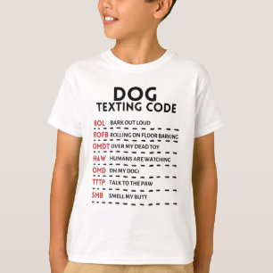 T-shirt Code de SMS de chien