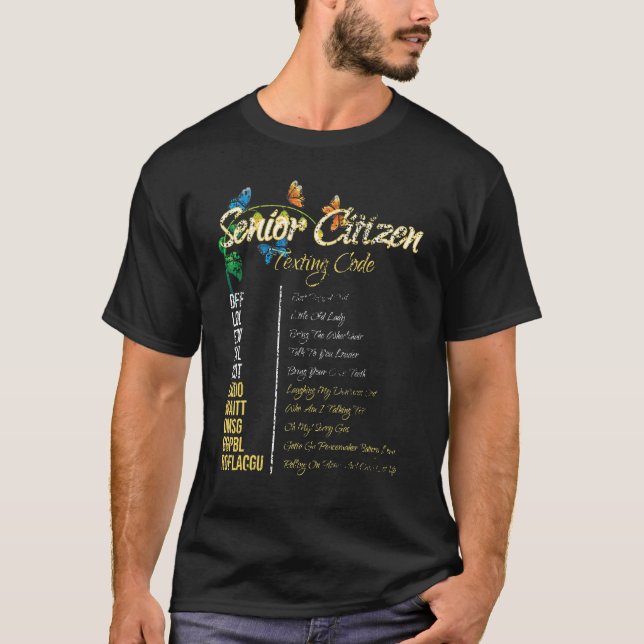 T-shirt Code de SMS grand-père papillon Nat (Devant)