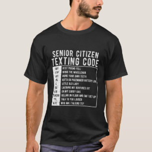T-shirt Code de SMS pour les seniors