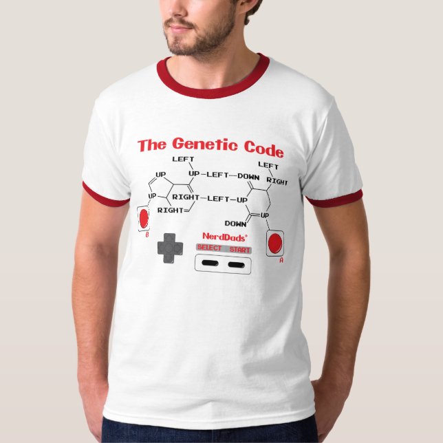 T-shirt Code génétique nerd (Devant)