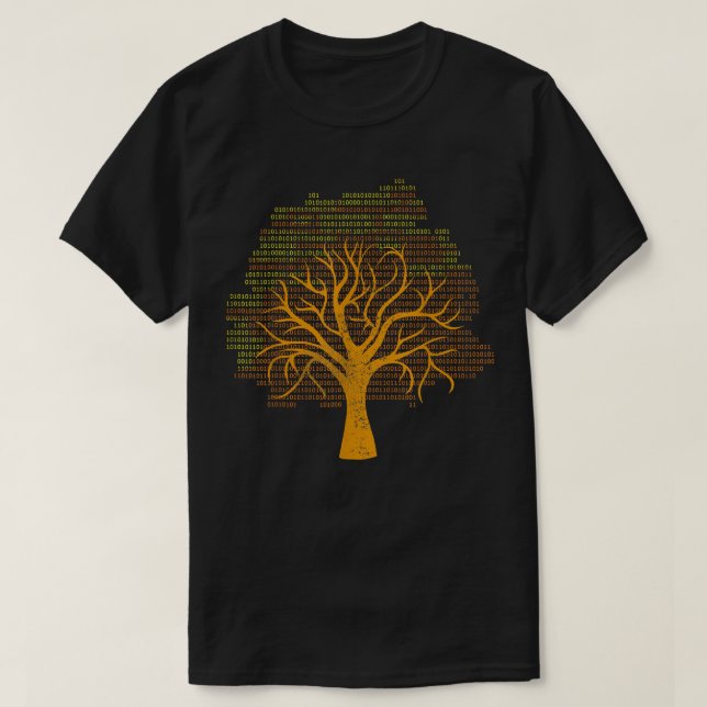 T-shirt Code informatique binaire  (Design devant)