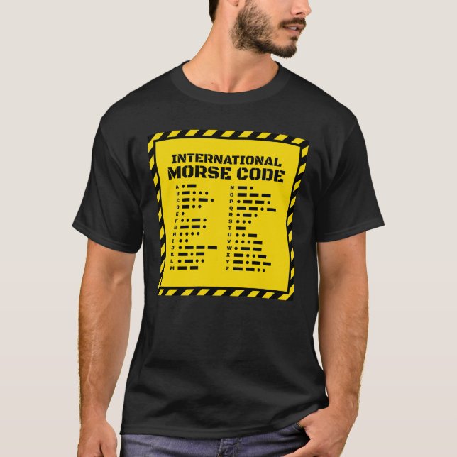 T-shirt Code Morse International – Conception Jaune STEM (Devant)