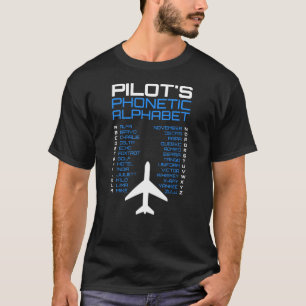 T-shirt Code phonétique de l'aviation avec symbole d'aéron