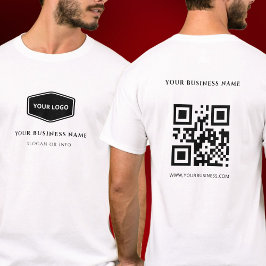 T-shirt Code QR blanc Logo de l'entreprise personnalisée e