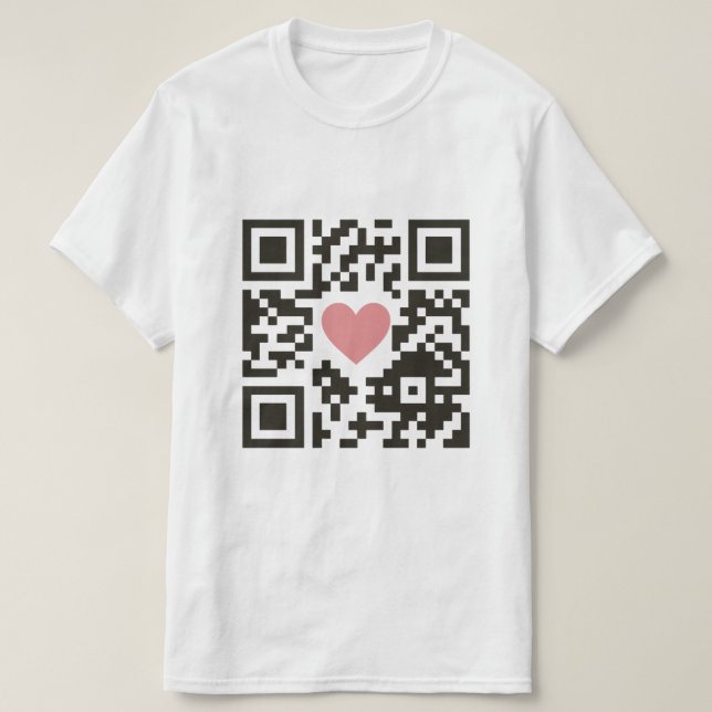 T-shirt Code QR d'amour (Design devant)