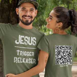 T-shirt Code QR Jésus Libérateur Déclencheur Liberté Chrét