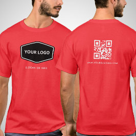 T-shirt Code QR Logo d'entreprise personnalisé et promotio