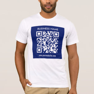 T-shirt Code QR modifiable (généré instantanément) bleu