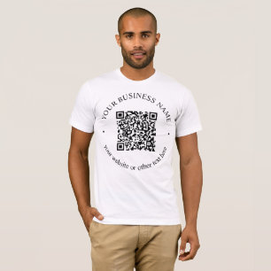 T-shirt Code QR téléchargé Plus Texte circulaire modifiabl