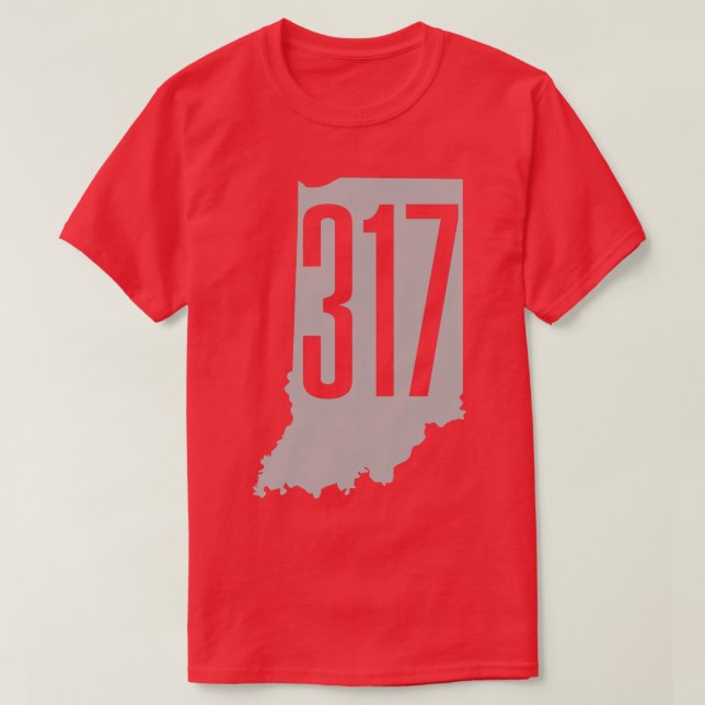 T-shirt Code régional 317 Indiana Indianapolis (Design devant)