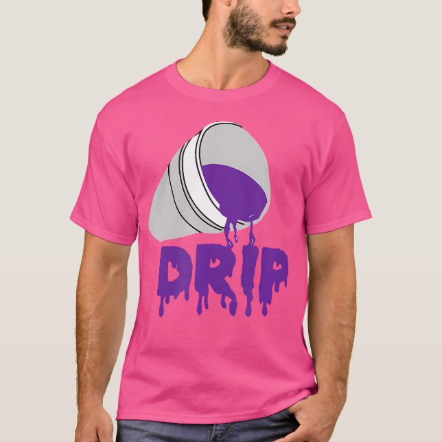 T-shirt Codeine Dream Driam Purple Hip hop Rap Social Medi (Devant)
