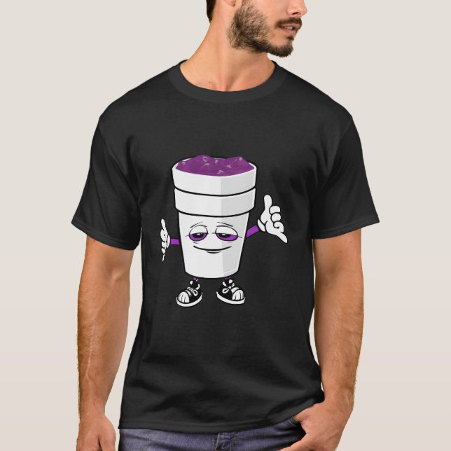 T-shirt Codéine Purple Boire Sizzurp Double Coupe Lean (Devant)