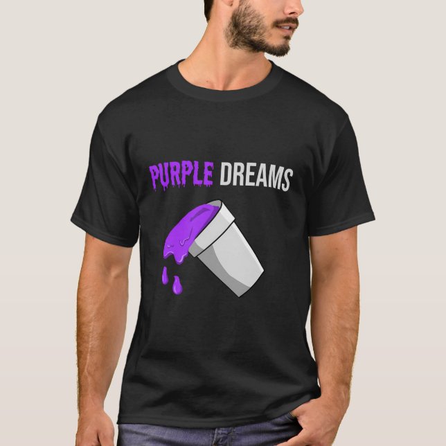 T-shirt Codéine Rap Jus De Tasse Lean Purple Boire (Devant)