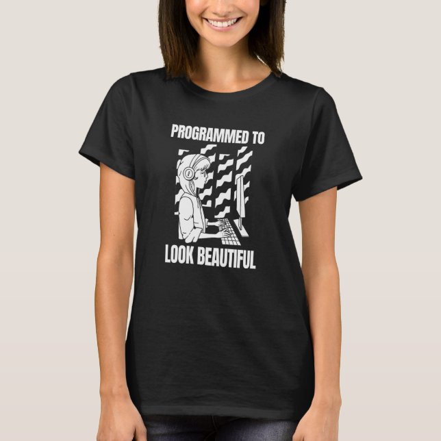 T-shirt Coder Beautiful Developer Software Programmation P (Devant)