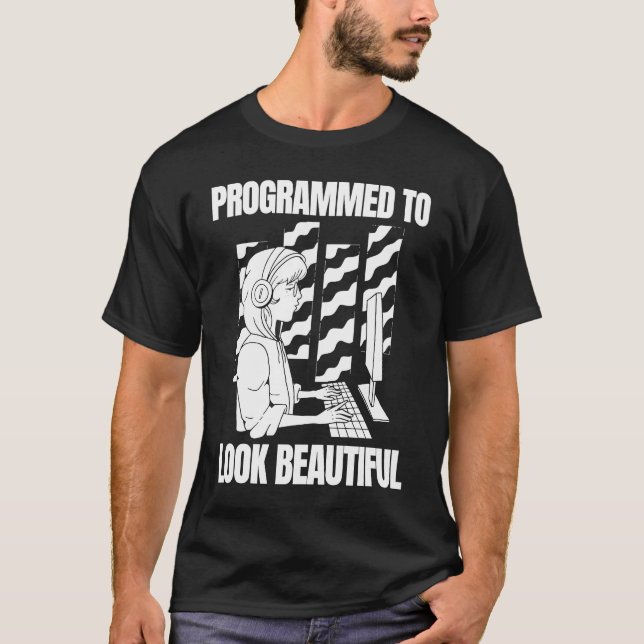T-shirt Coder Beautiful Developer Software Programmation P (Devant)