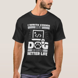 T-shirt Coder Chien Coding Developer Logiciel Ingénieur Pr