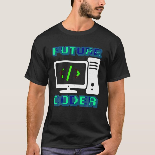 T-shirt Coder Design Funny Programmateur Informatique Homm (Devant)