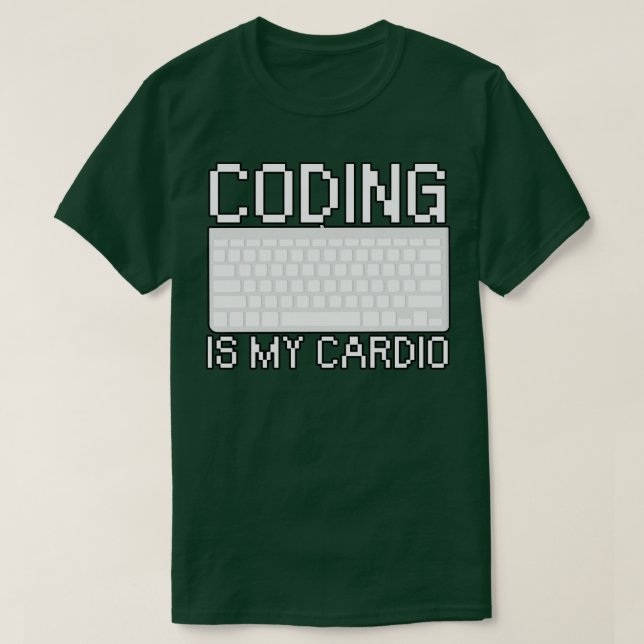 T-shirt Coder est mon cardio (Design devant)
