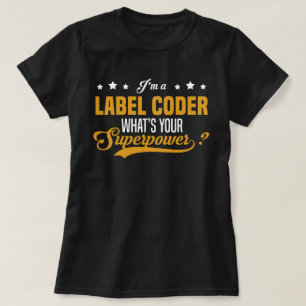 T-shirt Coder étiquette