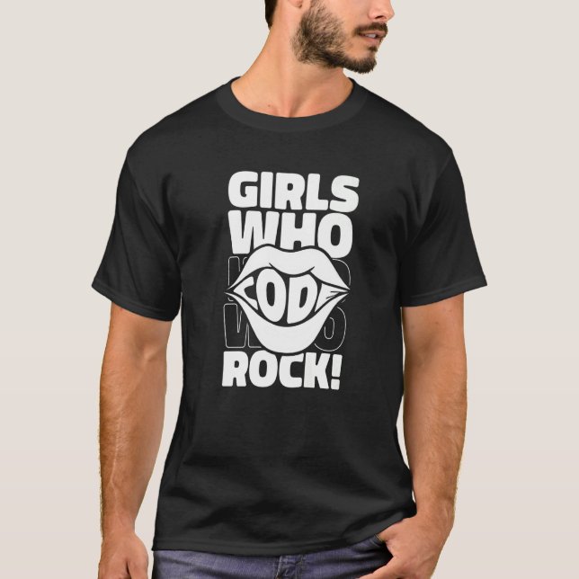T-shirt Coder Girl Programmation Coding Software Engineer  (Devant)
