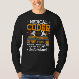 T-shirt Coder Médicale Coder Résolution Problèmes Coder Ic