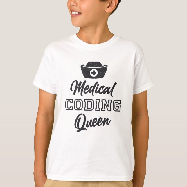 T-shirt Coder Médicale Queen Coding ICD Programmer Cadeau (Devant)