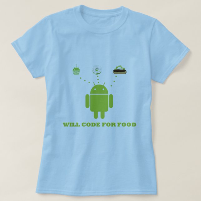 T-shirt Codera pour la nourriture (le programmateur de (Design devant)