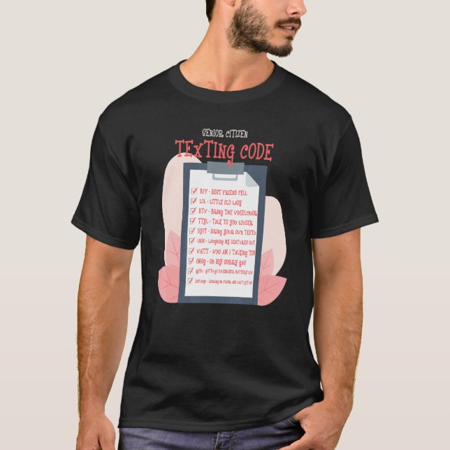 T-shirt Codes textos Personnes âgées Grand-mère Citoyen se (Devant)