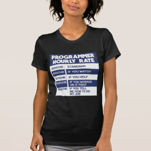 T-shirt Codeur informatique à tarif horaire Funny Program