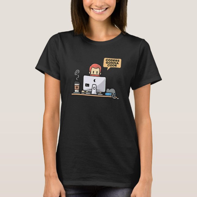 T-shirt Codeurs Gonna Code Programmeur Ordinateur Geek Pc  (Devant)
