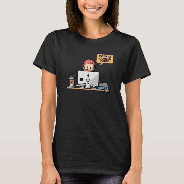 T-shirt Codeurs Gonna Code Programmeur Ordinateur Geek Pc  (Devant)