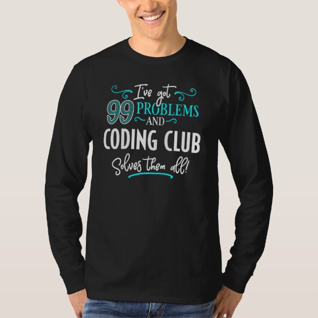 T-shirt Coding Club Coding Club Coding Les Résout Tous (Devant)
