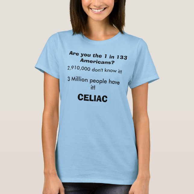 T-shirt COELIAQUES, 3 millions de personnes l'ont ! , (Devant)