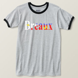 T-shirt Coeur acadien de fierté de Breaux Cajun de drapea