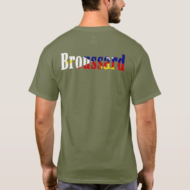 T-shirt Coeur acadien de fierté de Broussard Cajun de (Dos)