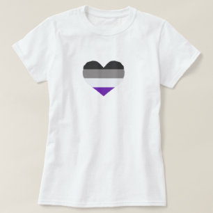T-shirt Coeur Ace/Asexué Pride