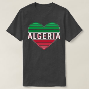 T-shirt Coeur algérien, J'aime l'Algérie