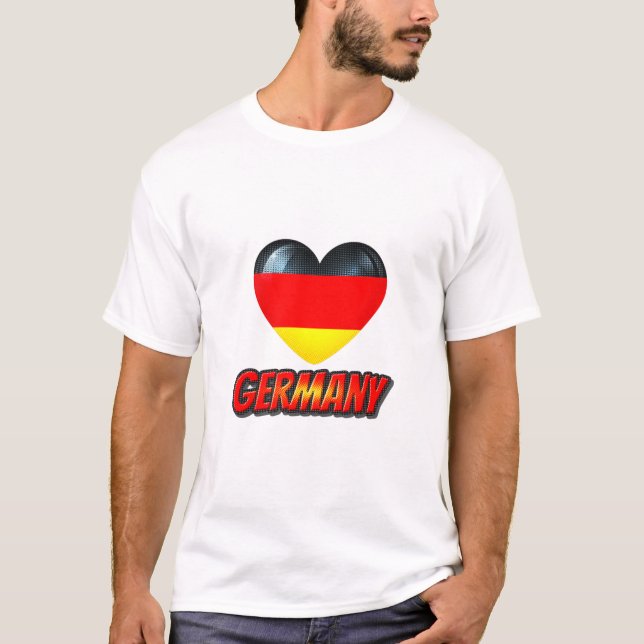 T-shirt Coeur Allemagne (Devant)