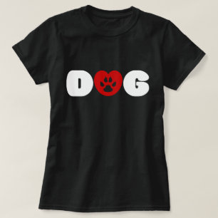 T-shirt Coeur Amour Chien