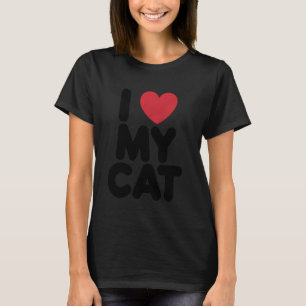 T-shirt Coeur Amoureux des chats My Kitten Feline Propriét