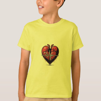 T-shirt Cœur Anatomique avec Battement de Vie 