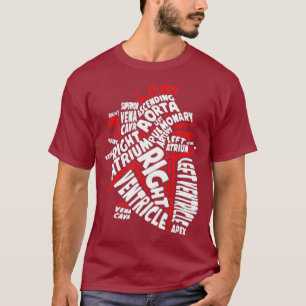 T-shirt Coeur anatomique Médicale parties de l'anatomie ca