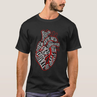 T-shirt Coeur Anatomique Parties Médicales Du Coeur Pour C