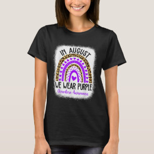 T-shirt Coeur Août Nous Portons Violet Surdose Sensibilisa