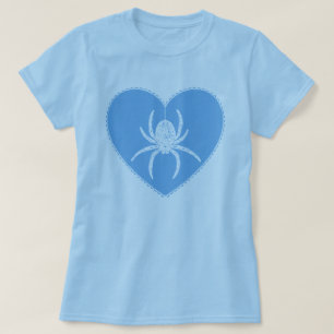 T-shirt Coeur Araignée Bleue